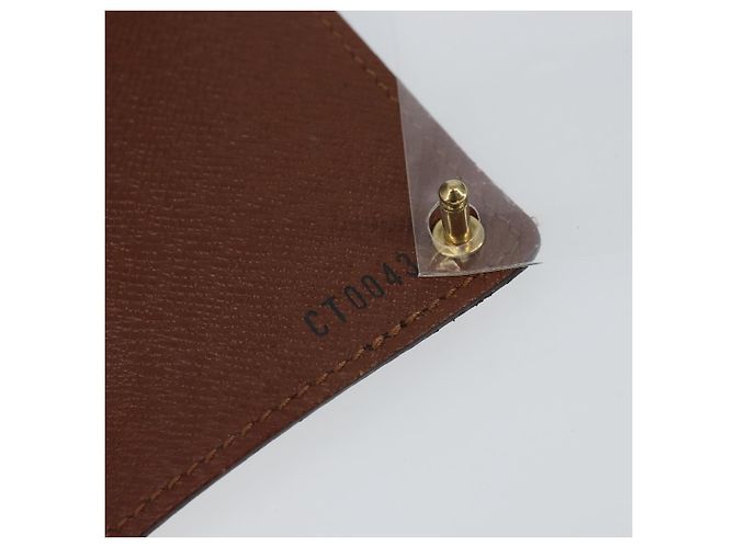 Louis Vuitton Porte Cartes Pression Card Case Monogram Canvas Marrone - vista 7