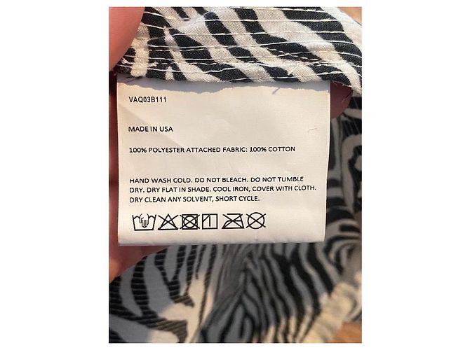 Autre Marque Vaquera Kurzarmhemd mit Zebra-Print und Pailletten Schwarz Weiß Zebra-druck - Ansicht 9