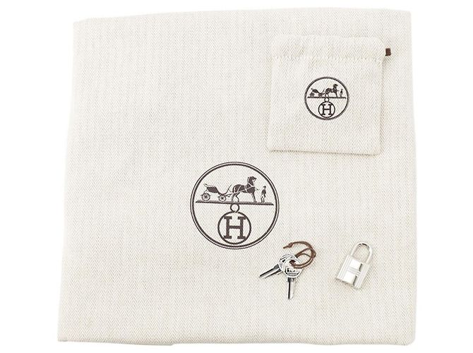 Hermès Borsa Hermes Picotin Lock MM in pelle Taurillon Clemence Craie - vista 11