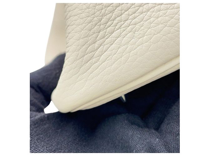 Hermès Borsa Hermes Picotin Lock MM in pelle Taurillon Clemence Craie - vista 6