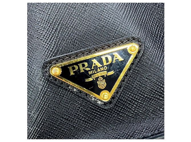 Sac à main Prada en cuir Saffiano Noir - vue 12