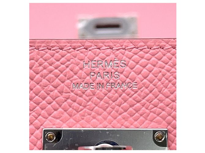 Hermès Cartera larga Hermes Kelly en piel Epsom Rose Confetti Rosa - vista 10