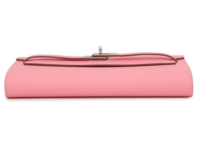 Hermès Cartera larga Hermes Kelly en piel Epsom Rose Confetti Rosa - vista 3