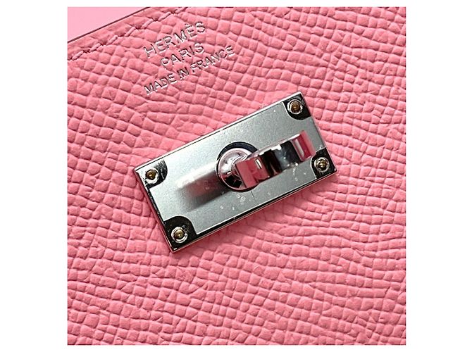 Hermès Cartera larga Hermes Kelly en piel Epsom Rose Confetti Rosa - vista 9