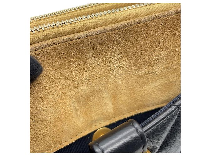 Timeless Chanel Matelassé Schultertasche mit Kette Schwarz Beige - Ansicht 13