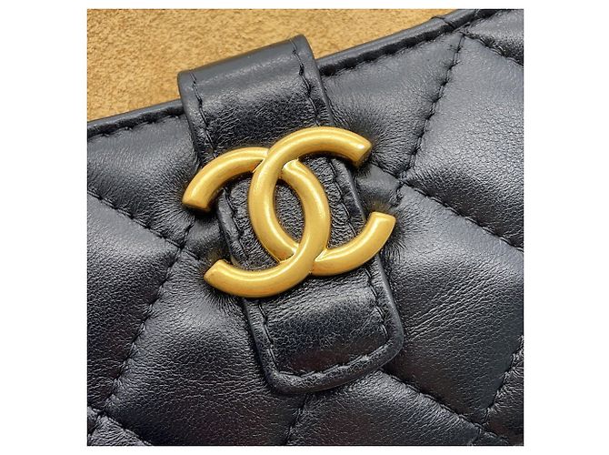 Timeless Chanel Matelassé Schultertasche mit Kette Schwarz Beige - Ansicht 8