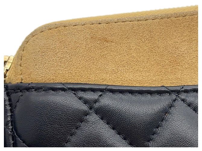 Timeless Chanel Matelassé Schultertasche mit Kette Schwarz Beige - Ansicht 9