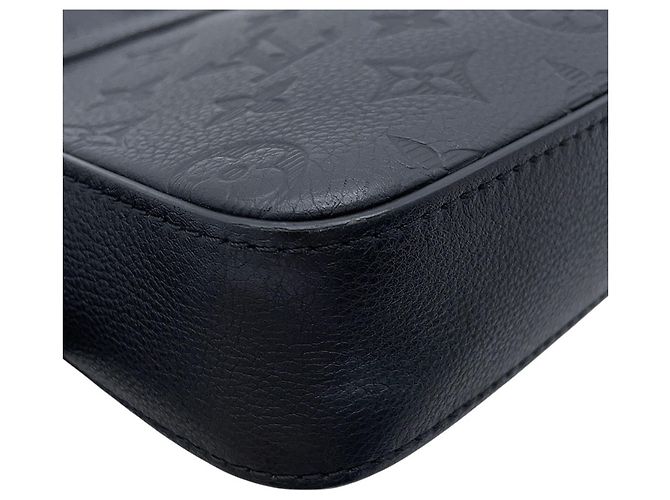 Sac à épaule Trio Monogram Shadow Louis Vuitton Noir - vue 7
