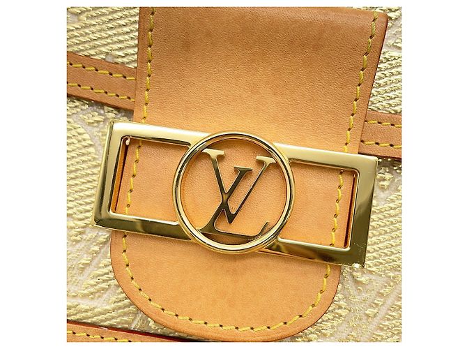 Borsa Louis Vuitton Monogram Jacquard Dauphine MINI Marrone - vista 15