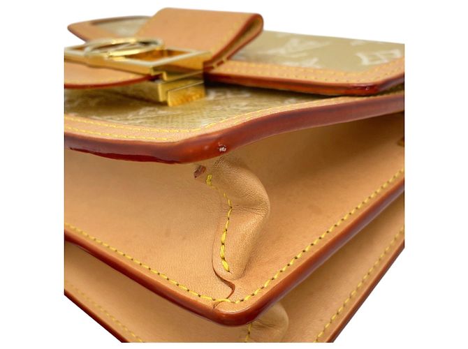 Borsa Louis Vuitton Monogram Jacquard Dauphine MINI Marrone - vista 8