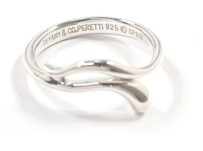 Autre Marque Anello Tiffany Freeform Teardrop Elsa Peretti Argento - vista 3