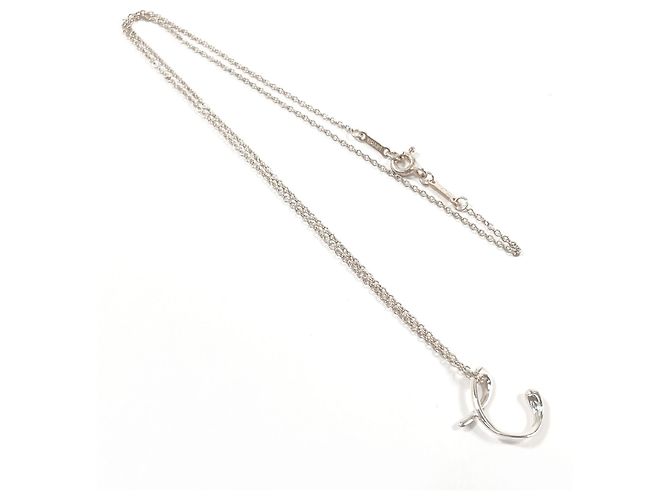 Autre Marque Collana Elsa Peretti Lettera C dell'alfabeto Tiffany Argento - vista 3