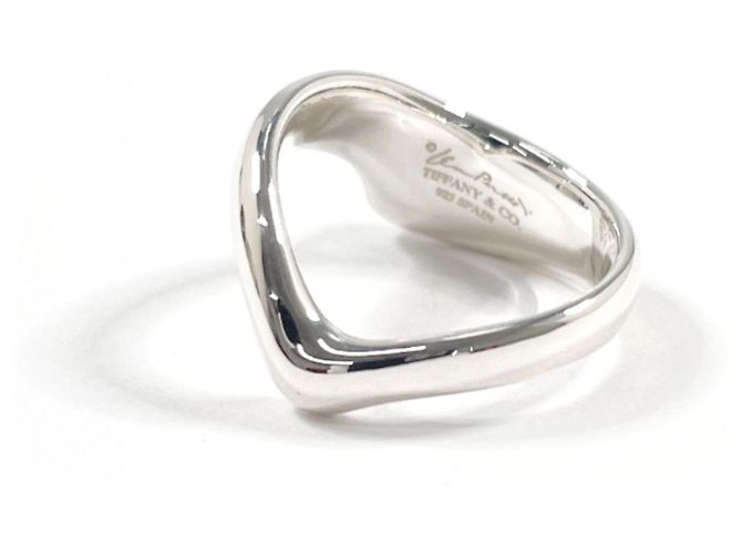 Autre Marque Anello Tiffany Curved Wave Heart Argento - vista 2