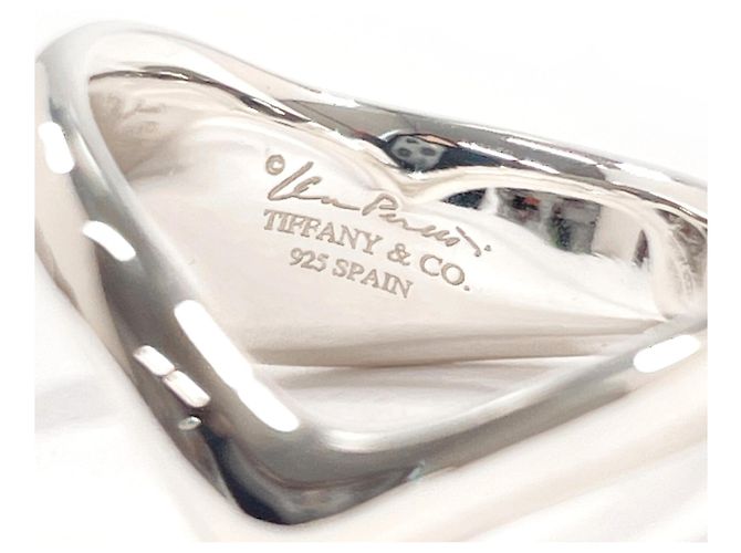 Autre Marque Anello Tiffany Curved Wave Heart Argento - vista 3