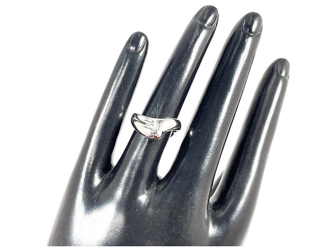 Autre Marque Anello Tiffany Curved Wave Heart Argento - vista 6