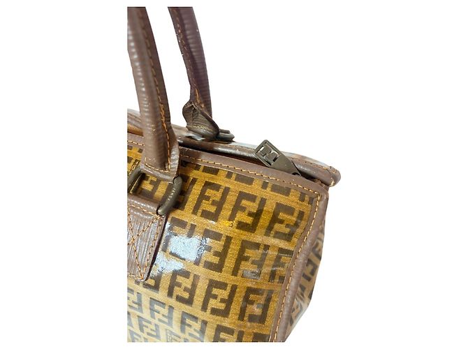 Borsa Fendi Zucca Speedy Marrone - vista 5