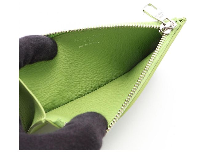 Tarjetero con monedero Louis Vuitton Green Verde - vista 3