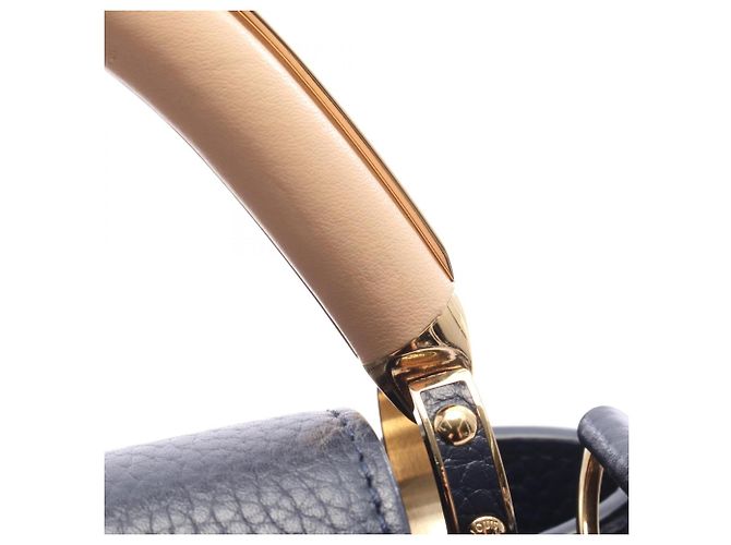 Louis Vuitton Capucines BB 2-Way Handtasche Mehrfarben Marineblau - Ansicht 9