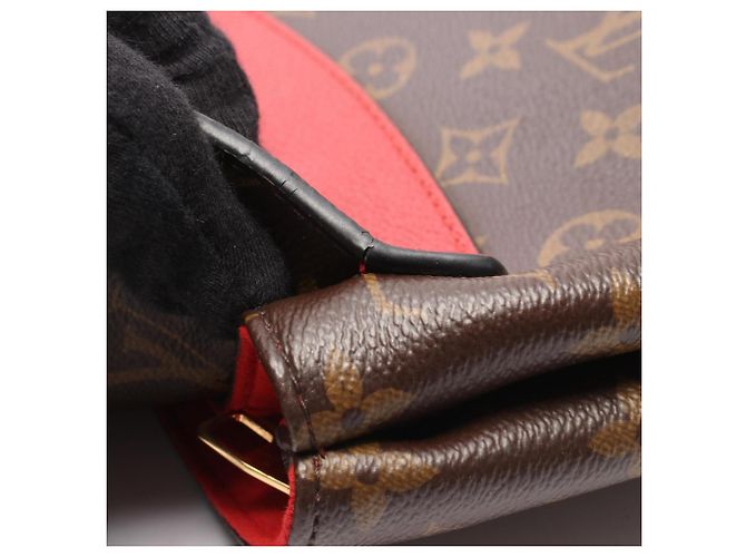 Louis Vuitton Saint Placido Schultertasche Braun Rot Fuschia - Ansicht 10