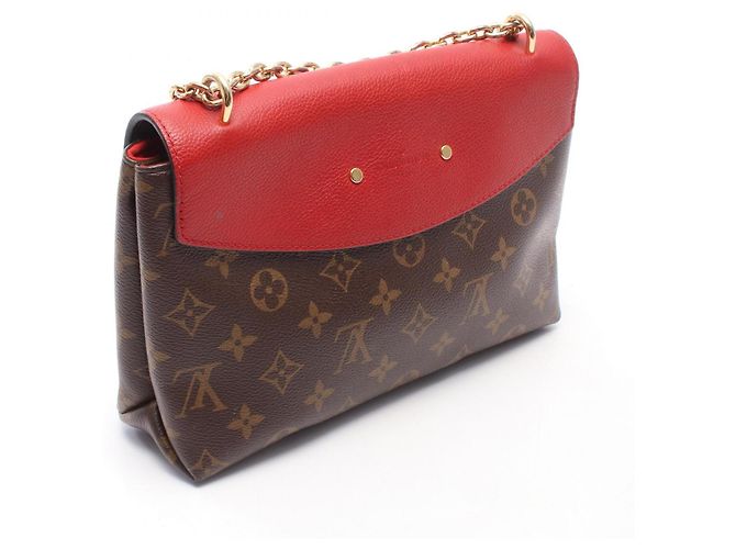 Louis Vuitton Saint Placido Schultertasche Braun Rot Fuschia - Ansicht 2