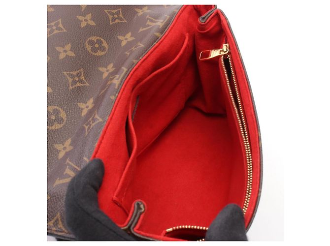 Louis Vuitton Saint Placido Schultertasche Braun Rot Fuschia - Ansicht 3