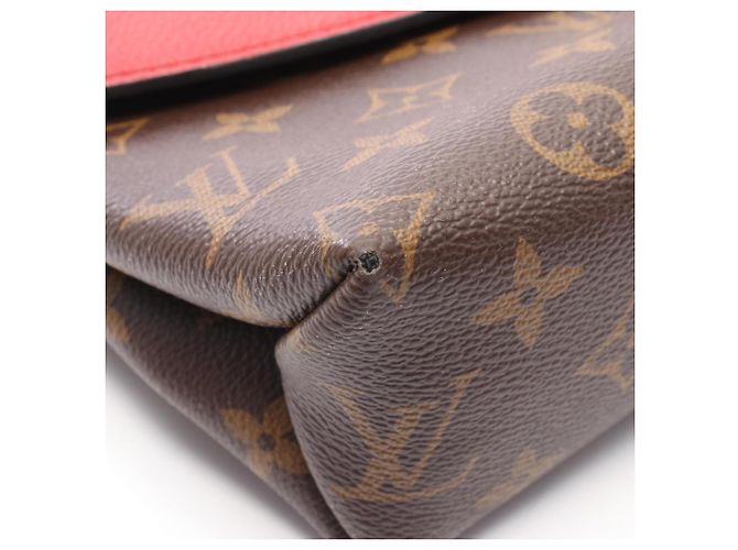 Louis Vuitton Saint Placido Schultertasche Braun Rot Fuschia - Ansicht 8