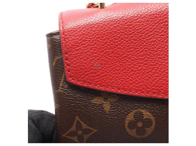 Louis Vuitton Saint Placido Schultertasche Braun Rot Fuschia - Ansicht 9