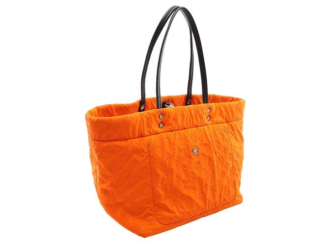 Borsa Tote Louis Vuitton Scuba MM Cruise Line Nero Arancione - vista 2