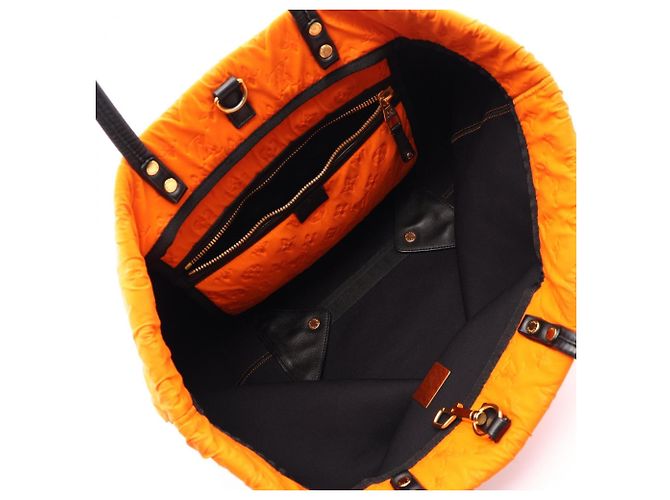 Borsa Tote Louis Vuitton Scuba MM Cruise Line Nero Arancione - vista 3