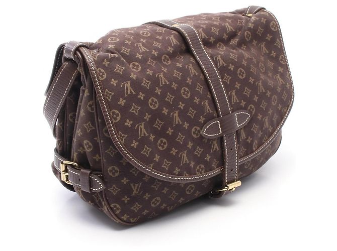 Louis Vuitton Saumur Monogram Mini Lin Ebene Schultertasche Braun - Ansicht 2