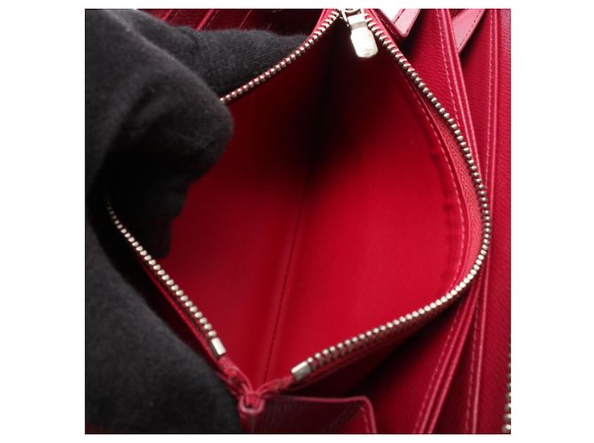 Cartera larga bi-fold Louis Vuitton Epi Fuchsia Rosa - vista 8