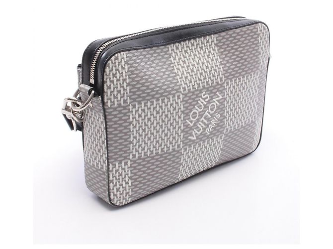 Bolsa Trio Messenger Louis Vuitton Marrom Branco - vista 2