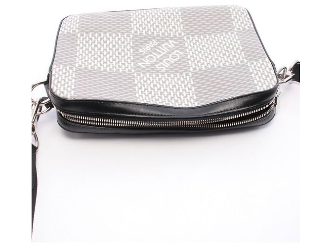 Bolsa Trio Messenger Louis Vuitton Marrom Branco - vista 9