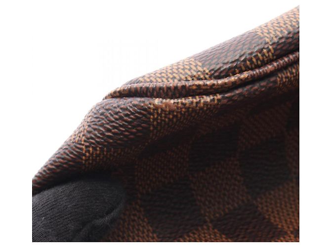 Borsa Tote Louis Vuitton Neverfull MM Damier Ebene Marrone - vista 9