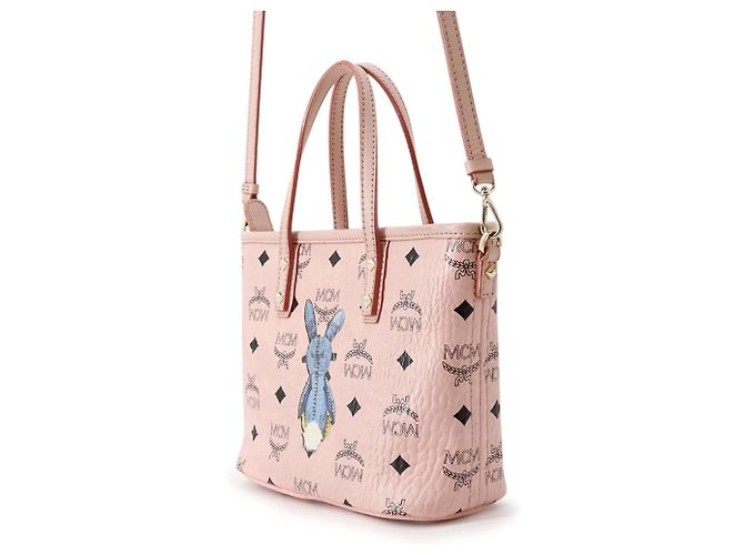 Bolsa de mão em couro rosa MCM - vista 2