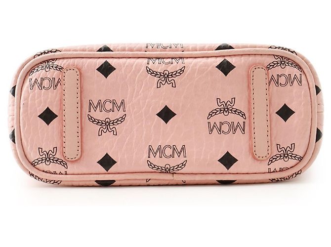 Bolsa de mão em couro rosa MCM - vista 3