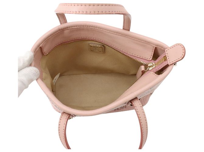Bolsa de mão em couro rosa MCM - vista 6
