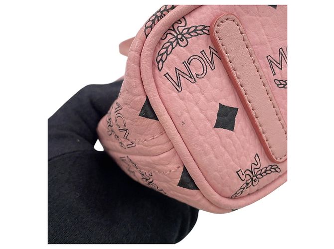 Bolsa de mão em couro rosa MCM - vista 7