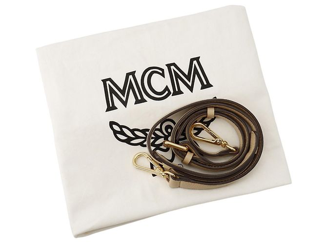 MCM Visetos Leder Tote Bag Beige - Ansicht 18