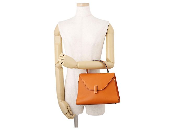 Valextra Iside Medium Lederhandtasche Orange - Ansicht 4