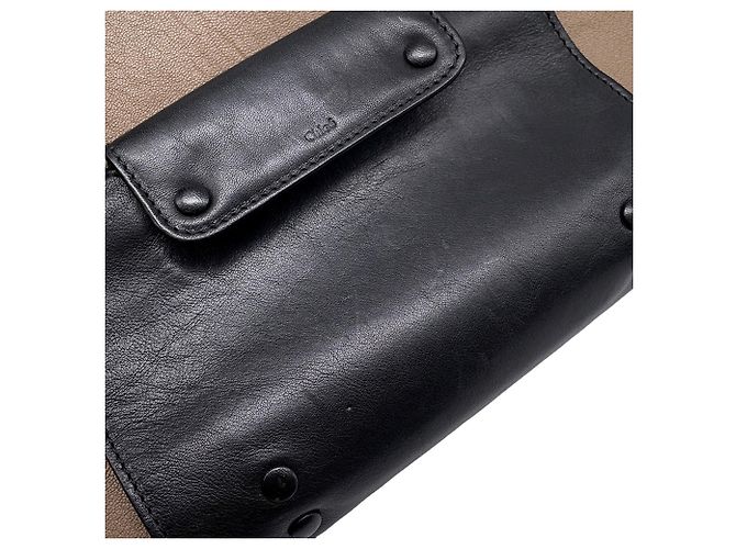 Borsa a mano in pelle Chloé Chloe Alice Marrone Nero - vista 11