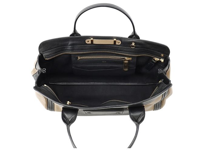 Borsa a mano in pelle Chloé Chloe Alice Marrone Nero - vista 6