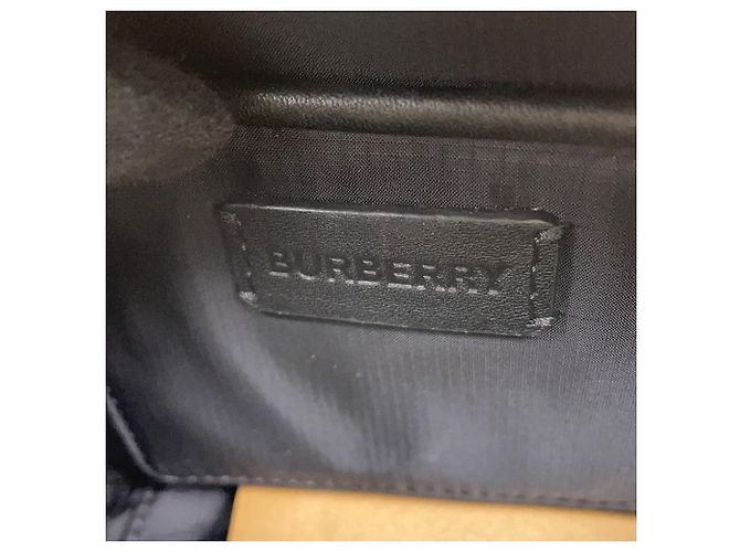 Borsa a tracolla Burberry Nova Check B Patch Nero Rosso Beige - vista 12