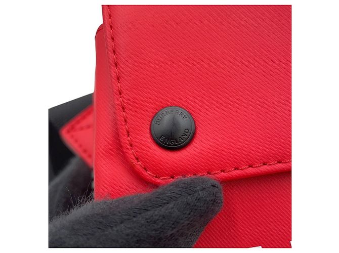 Borsa a tracolla Burberry Nero Bianco Rosso - vista 13