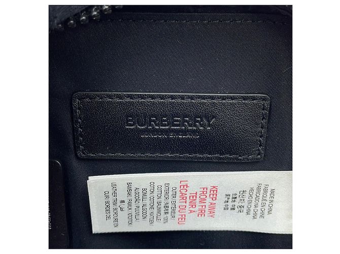 Borsa a tracolla Burberry Nero Bianco Rosso - vista 14