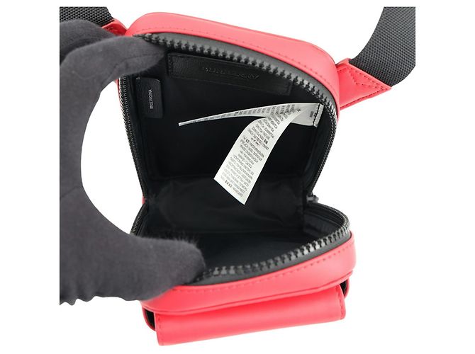 Borsa a tracolla Burberry Nero Bianco Rosso - vista 5
