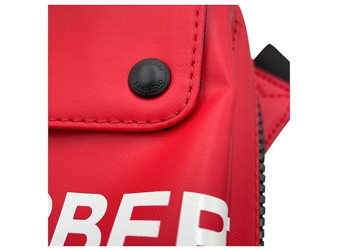 Borsa a tracolla Burberry Nero Bianco Rosso - vista 8