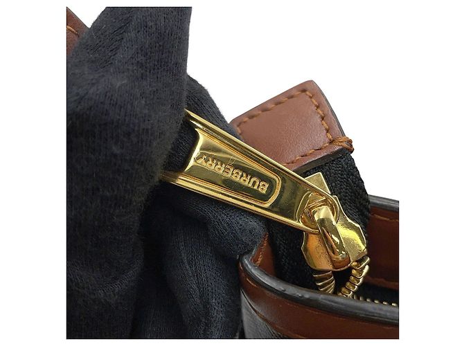 Borsa a tracolla Burberry TB Leather Marrone Nero Beige - vista 9
