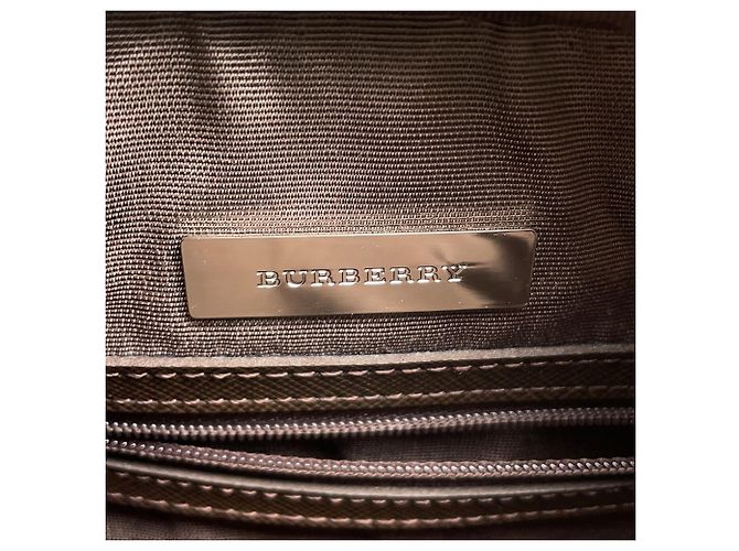 Borsa a tracolla Burberry Nova Check in tela e pelle Nero Rosso Beige - vista 14