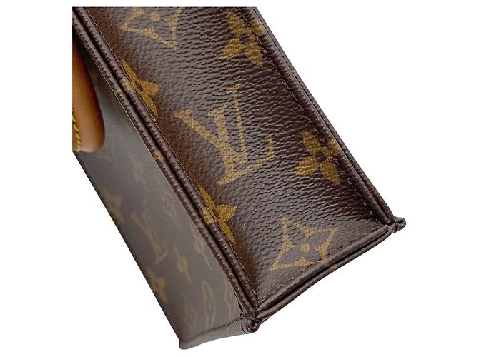 Louis Vuitton Petite Sac Plat Monogram Handtasche Braun - Ansicht 10